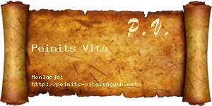 Peinits Vita névjegykártya